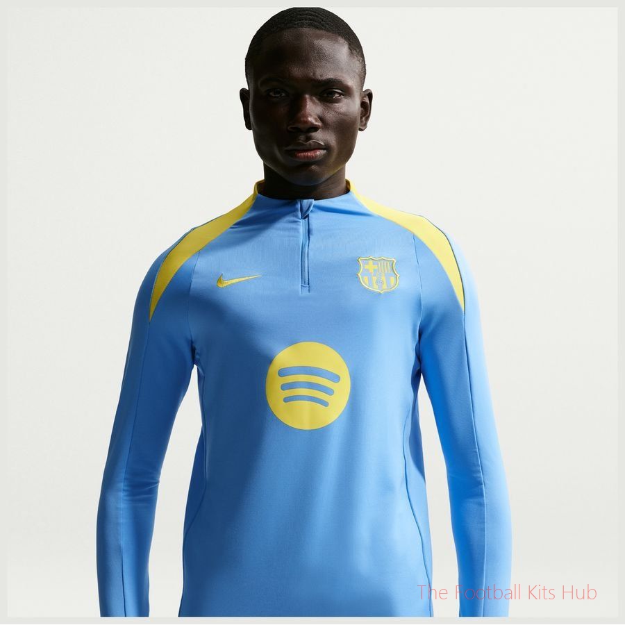 Barcelona Training Shirt Dri-FIT Strike Drill - University Blue/Opti Yellow-unisoccer store
